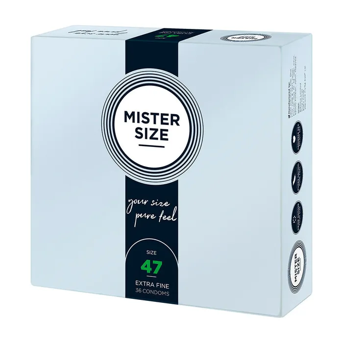 Mister Size Male Sex Toys Mister Size 47mm Your Size Pure Feel Condoms 36 Pack Mister Size Male Sex Toys Mister Size 47mm Your Size Pure Feel Condoms 36 Pack