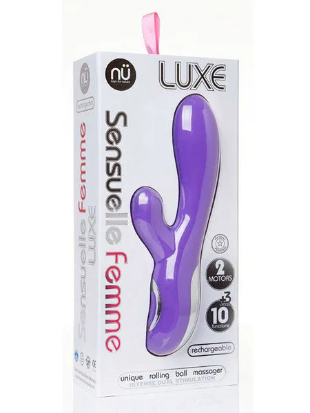 Novel Creations Vibrators NU Sensuelle Luxe 10 Function Rabbit Purple Novel Creations Vibrators NU Sensuelle Luxe 10 Function Rabbit Purple