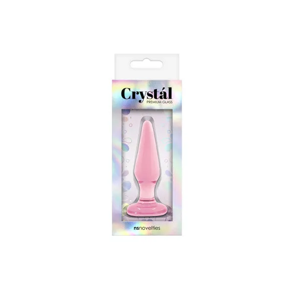 NS Novelties Anal Crystal Tapered Plug Small Pink