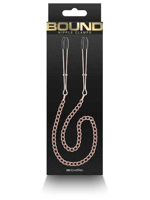 NS Novelties Vibrators Bound Nipple Clamps DC3 Rose Gold NS Novelties Vibrators Bound Nipple Clamps DC3 Rose Gold