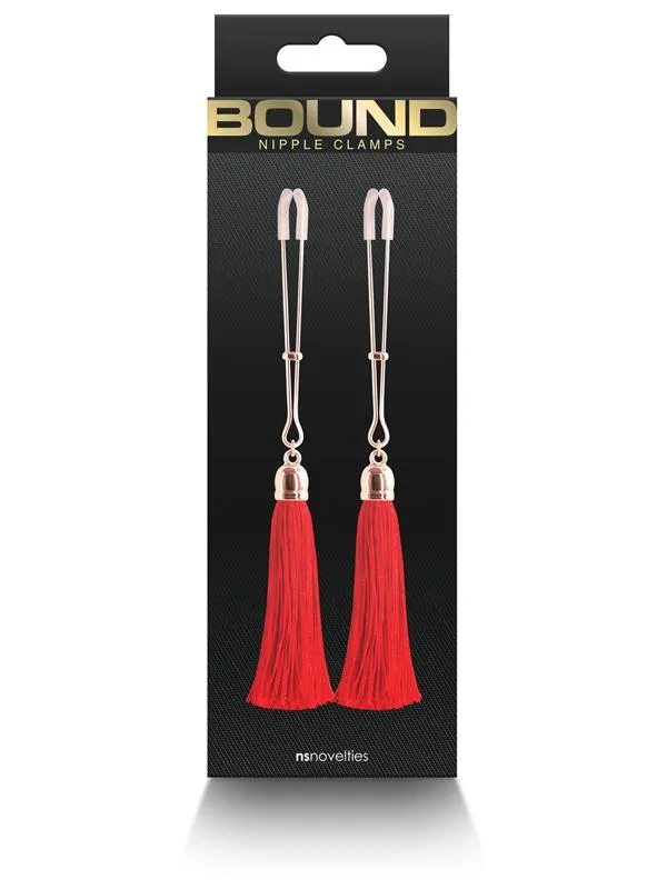 NS Novelties Vibrators Bound Nipple Clamps T1 Red NS Novelties Vibrators Bound Nipple Clamps T1 Red