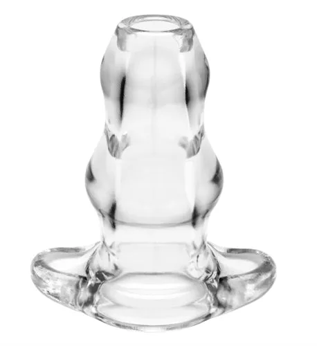 Perfect Fit Anal Double Tunnel Plug Medium Clear