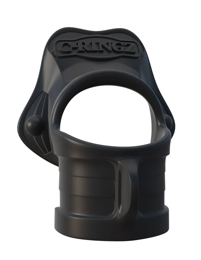 Pipedream Fantasy CRingz Rock Hard Ring and BallStretcher Black Male Sex Toys Pipedream Fantasy CRingz Rock Hard Ring and BallStretcher Black Male Sex Toys