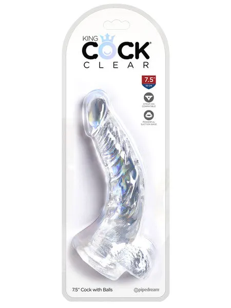 Pipedream Products Dildos King Cock Clear 75 in Cock with Balls