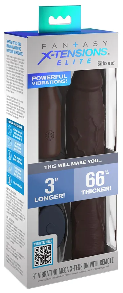 Pipedream Products Male Sex Toys Fantasy Xtensions Elite 9 in Sleeve Vibrating 3 in Plug with Remote Brown Pipedream Products Male Sex Toys Fantasy Xtensions Elite 9 in Sleeve Vibrating 3 in Plug with Remote Brown