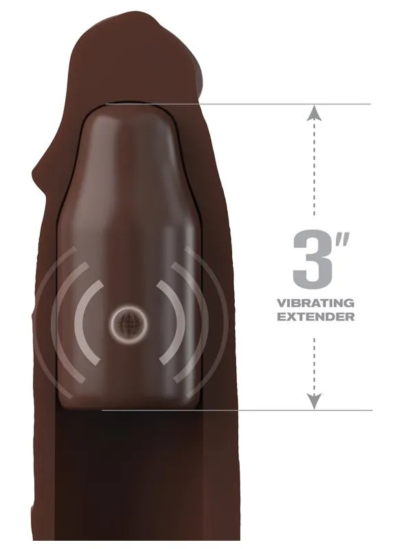 Pipedream Products Male Sex Toys Fantasy Xtensions Elite 9 in Sleeve Vibrating 3 in Plug with Remote Brown Pipedream Products Male Sex Toys Fantasy Xtensions Elite 9 in Sleeve Vibrating 3 in Plug with Remote Brown