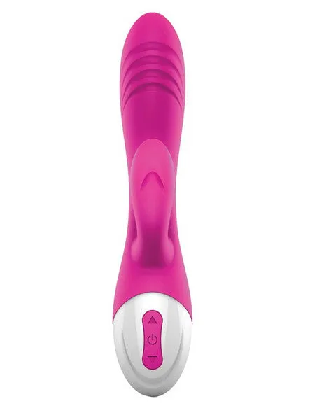 Playful Allure Rabbit Vibrator Pink and Chrome Playful Vibrators