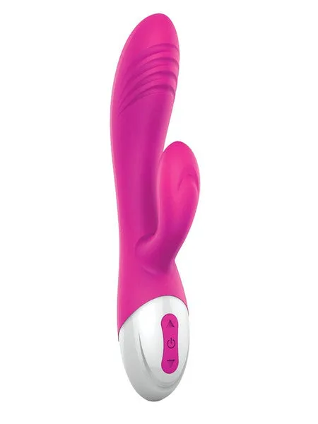 Playful Allure Rabbit Vibrator Pink and Chrome Playful Vibrators