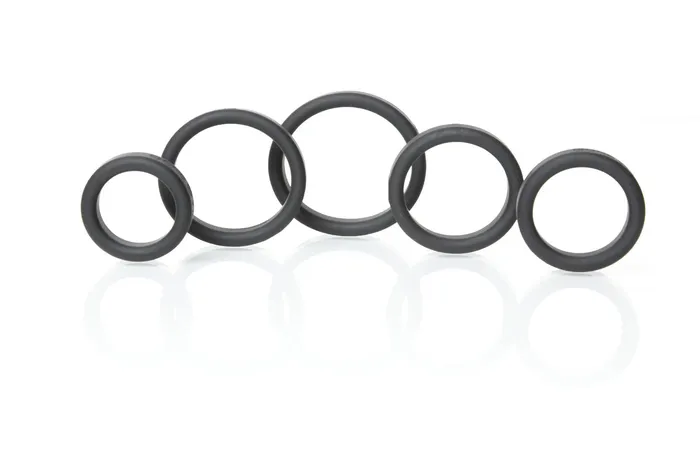 Rascal Boneyard Anal Boneyard Silicone Ring 5 Pc Kit Black