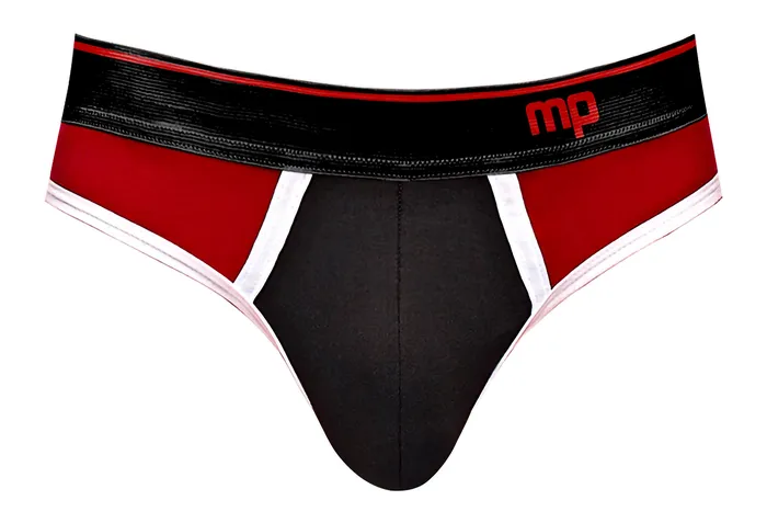 Retro Sport Panel Thong L XL Red Black Male Power Anal