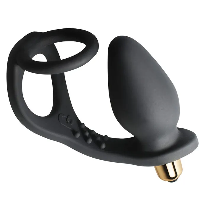 Rocks Off 7 Speed ROZen Cockring And Anal Plug Black Rocks Off Ltd Anal