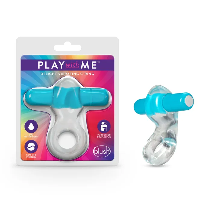 Sale Couples Play With Me Delight Vibrating CRing Blue