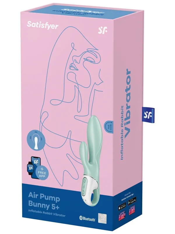 Satisfyer Air Pump Bunny 5 Connect App Light Green Satisfyer Vibrators Satisfyer Air Pump Bunny 5 Connect App Light Green Satisfyer Vibrators