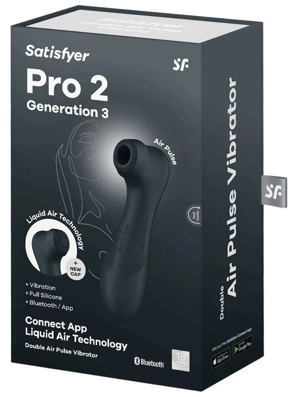 Satisfyer Vibrators Satisfyer Pro 2 G3 Liquid Vibration Connect App Dark Grey Satisfyer Vibrators Satisfyer Pro 2 G3 Liquid Vibration Connect App Dark Grey