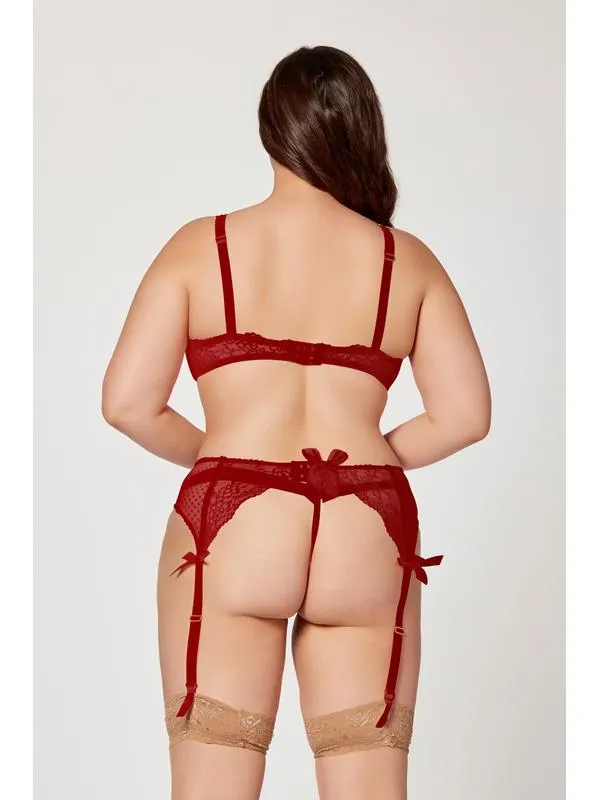 Seven Til Midnight Female Sex Toys 3 Pc Jacquard Bra Garter Belt And Panty Set 11380X WINE 3X4X H Seven Til Midnight Female Sex Toys 3 Pc Jacquard Bra Garter Belt And Panty Set 11380X WINE 3X4X H
