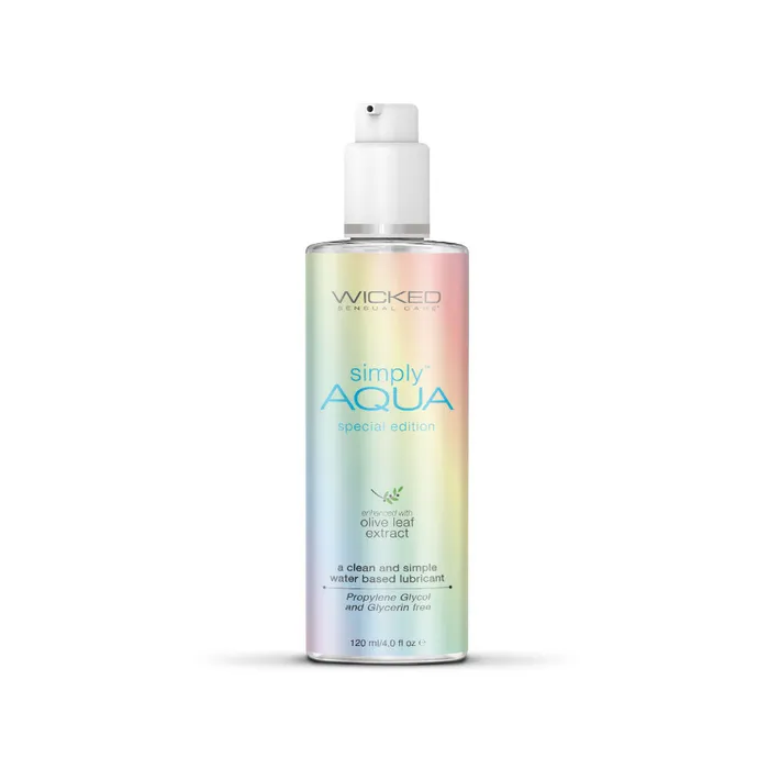 Simply Aqua Water Based Lubricant 4 Fl Oz Special Edition Wicked Sensual Care Lubricants Simply Aqua Water Based Lubricant 4 Fl Oz Special Edition Wicked Sensual Care Lubricants