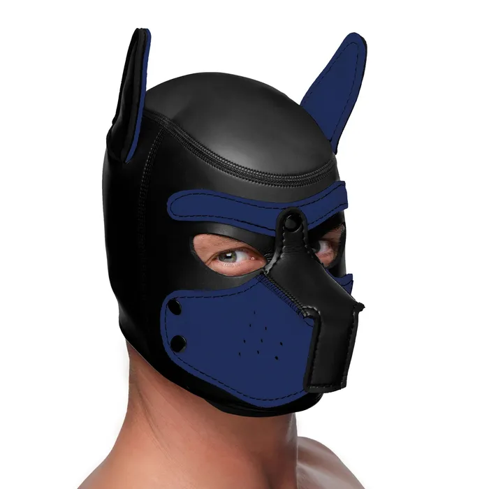 Spike Neoprene Puppy Hood Blue XR Brands Master Series Vibrators