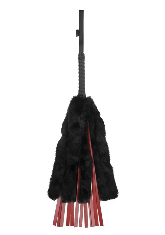 Sportsheets Anal Saffron Faux Fur Flogger Blackred