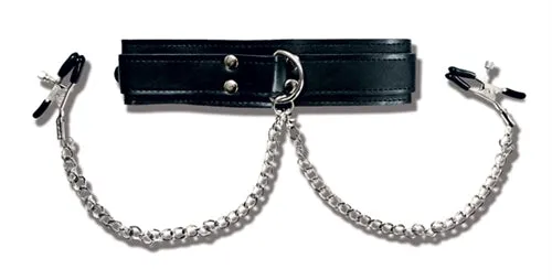 Sportsheets Female Sex Toys Collar With Nipple Clamps