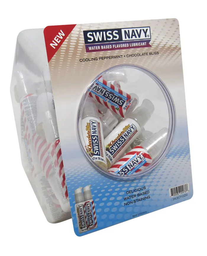 Swiss Navy Chocolate and Pepermint 1oz 50pc Fishbowl MD Science Lab Vibrators