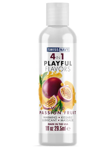 Swiss Navy Playful 4 In 1 Wild Passion Fruit 1oz295 ml Swiss Navy Female Sex Toys Swiss Navy Playful 4 In 1 Wild Passion Fruit 1oz295 ml Swiss Navy Female Sex Toys