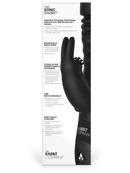 The Sonic Rabbit Black The Rabbit Company Vibrators