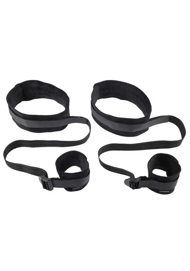 Thigh and Wrist Cuffs Black Sportsheets Restraints