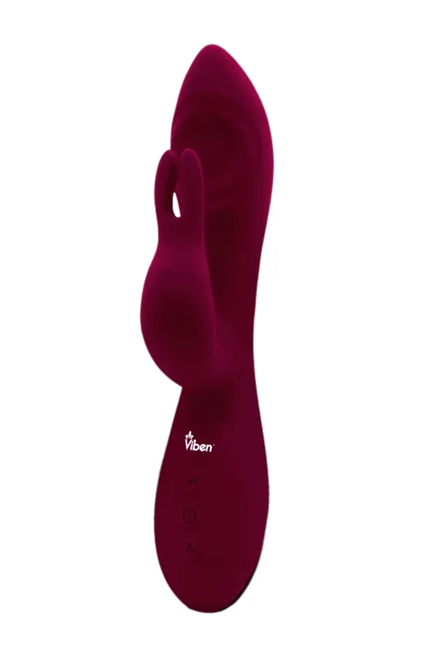 Viben Vibrators Pzazz Ruby Rechargeable Thumping Rabbit