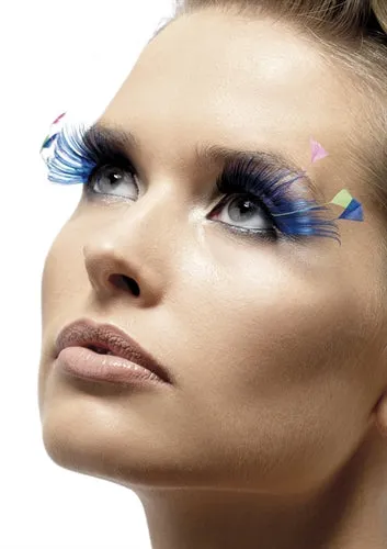 Vibrators Fever Lingerie Feather Plume Eyelashes Blue