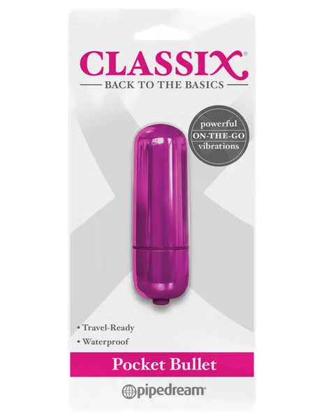 Vibrators Pipedream Products Classix Pocket Bullet Pink