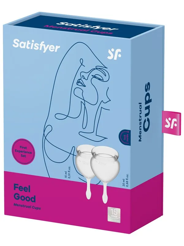 Vibrators Satisfyer Satisfyer Feel Good Menstrual Cup Transparent Vibrators Satisfyer Satisfyer Feel Good Menstrual Cup Transparent