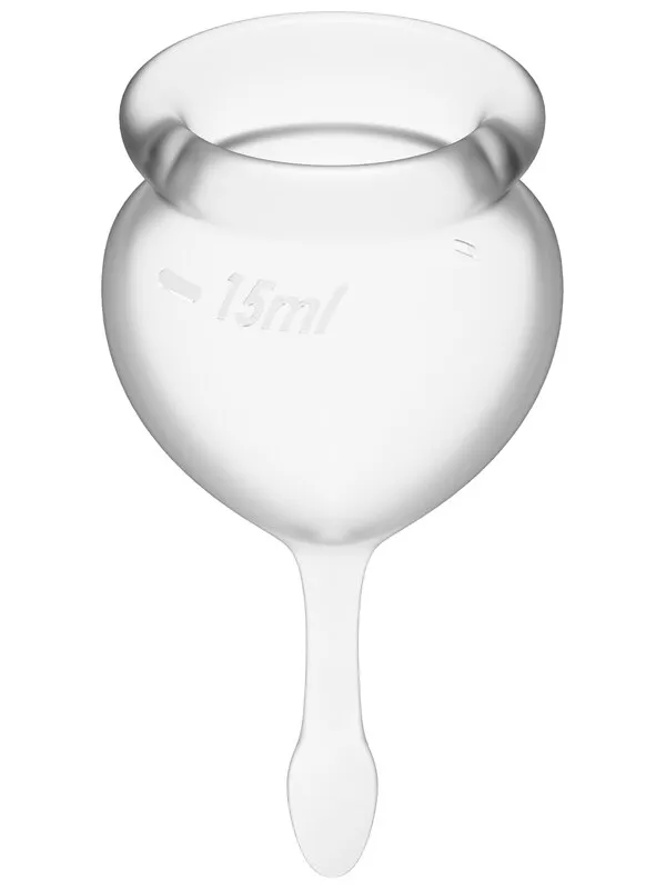 Vibrators Satisfyer Satisfyer Feel Good Menstrual Cup Transparent Vibrators Satisfyer Satisfyer Feel Good Menstrual Cup Transparent