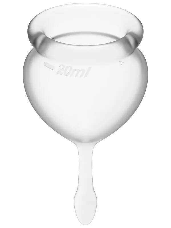 Vibrators Satisfyer Satisfyer Feel Good Menstrual Cup Transparent Vibrators Satisfyer Satisfyer Feel Good Menstrual Cup Transparent