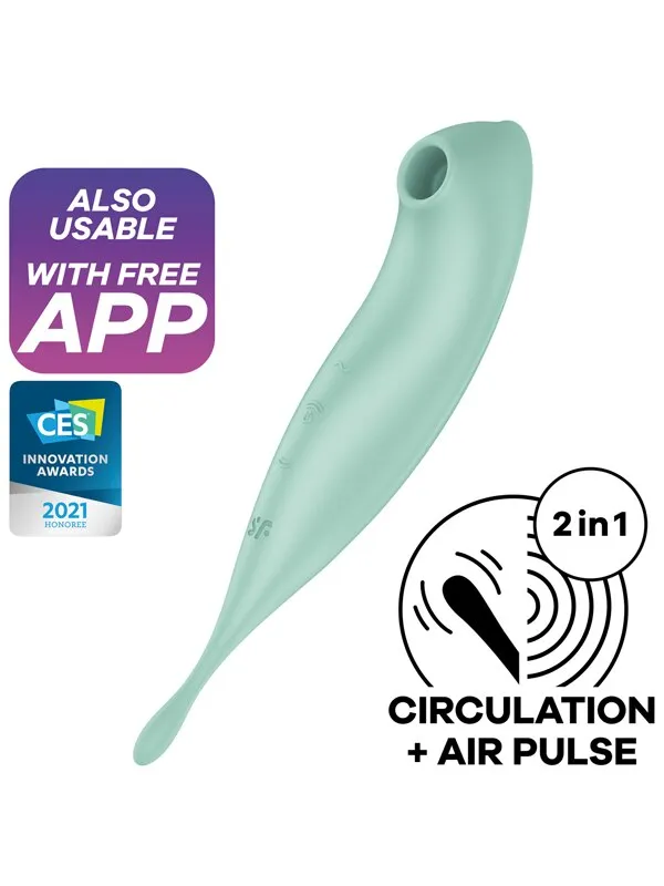 Vibrators Satisfyer Satisfyer Twirling Pro plus Connect App Mint