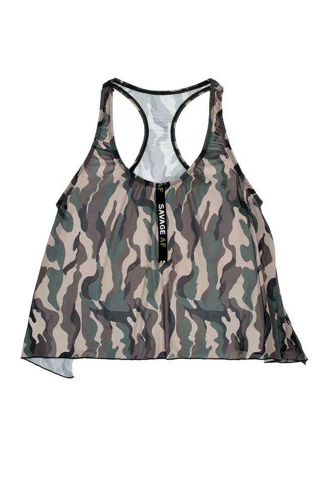 Vibrators Savage Af Swing Top Forest Camo Sm Sale