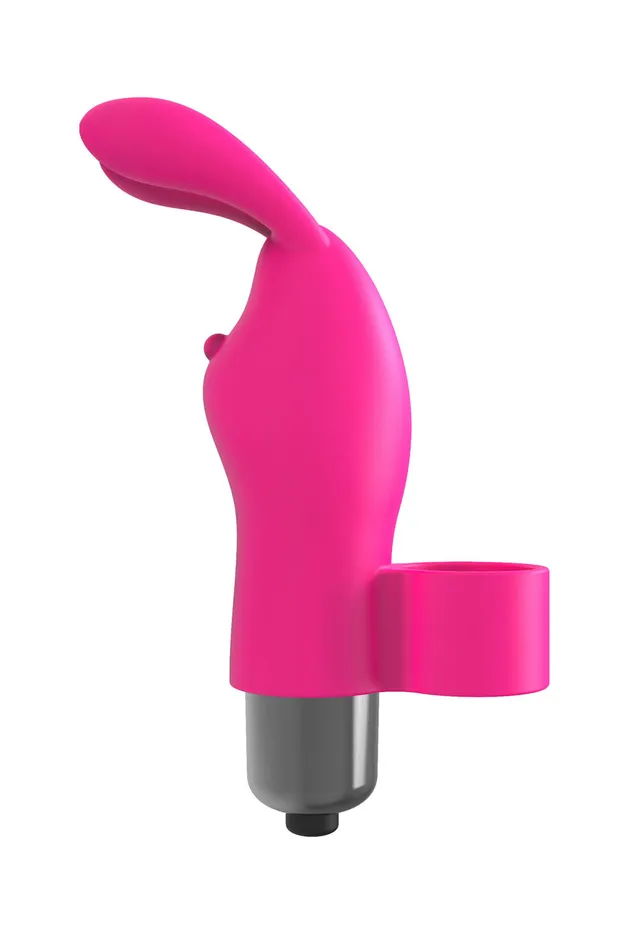 Vibrators The 9s Flirt Bunny Finger Vibrator Pink Icon Brands