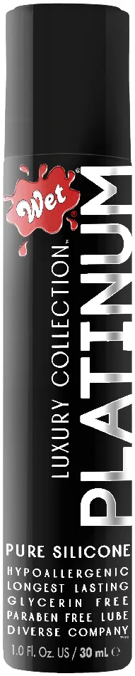 Wet Platinum Luxury Silicone Lubricant 1 Fl Oz Wet Lubricants