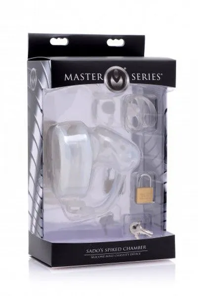 XR Brands Male Sex Toys Sados Spiked Chamber Silicone Male Chastity Device
