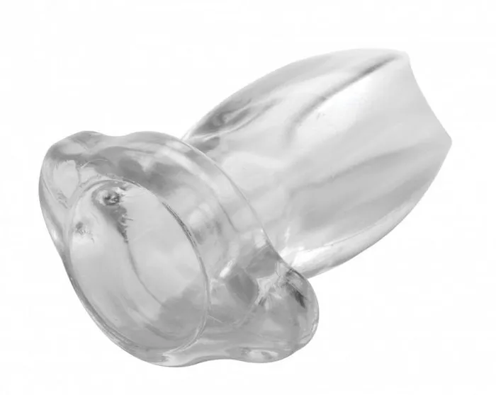 XR Brands Master Series Peephole Clear Hollow Anal Plug Small Male Sex Toys XR Brands Master Series Peephole Clear Hollow Anal Plug Small Male Sex Toys