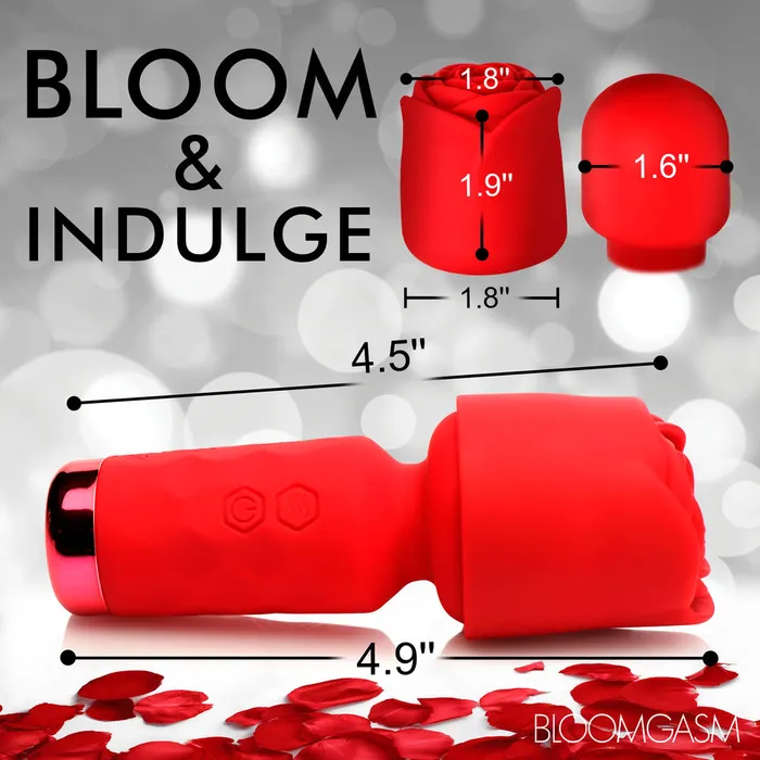 XR Brands Vibrators XR Bloomgasm Rose Petite Mini Wand