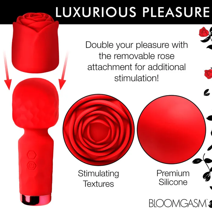 XR Brands Vibrators XR Bloomgasm Rose Petite Mini Wand